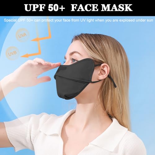 PALAY® Sun Protection Face Cover for Women Prevent Light Aging UV Outdoor Breathable Summer Cool Ice Silk Mask with Adjustable Drawstring Ear Loops Design Washable 3PCS PALAY® Sun Protection Face Cover for Women Prevent Light Aging UV Outdoor Breathable Summer Cool Ice Silk Mask with Adjustable Drawstring Ear Loops Design Washable 3PCS